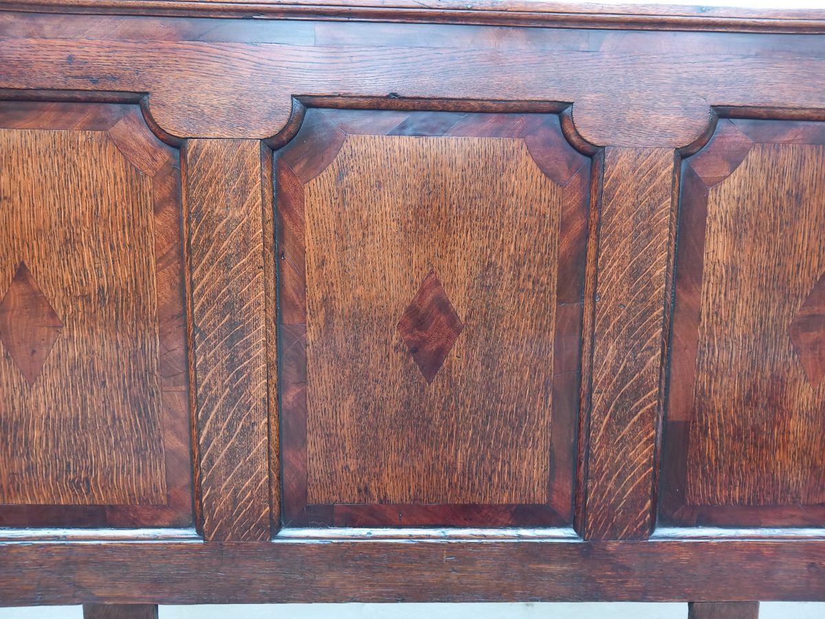 George III Oak & Mahogany Settle - Image 4