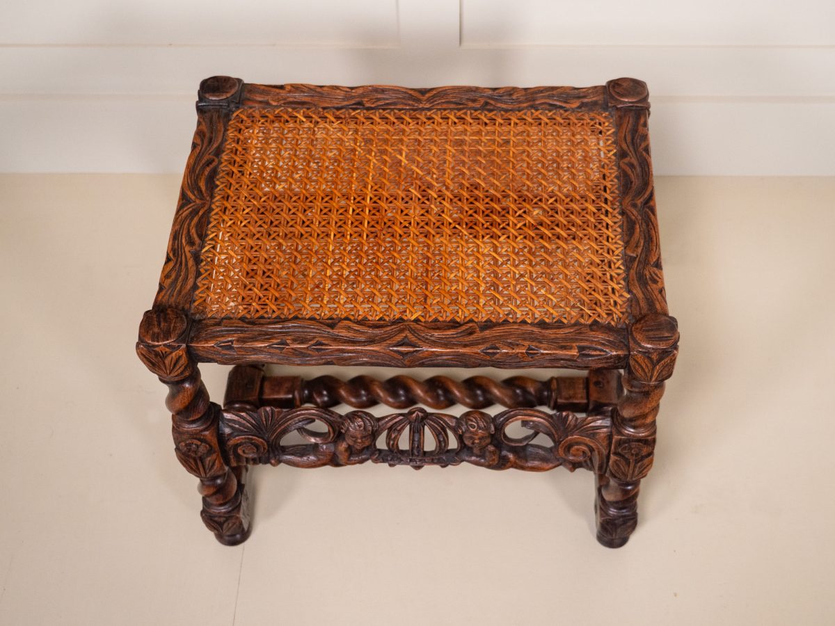 Cane Seat Footstool - Image 2