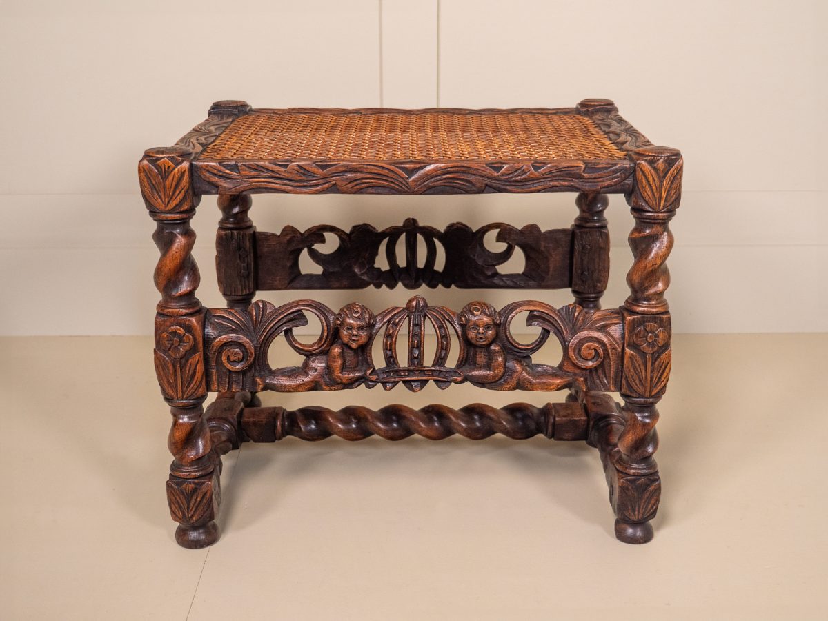 Cane Seat Footstool - Image 3