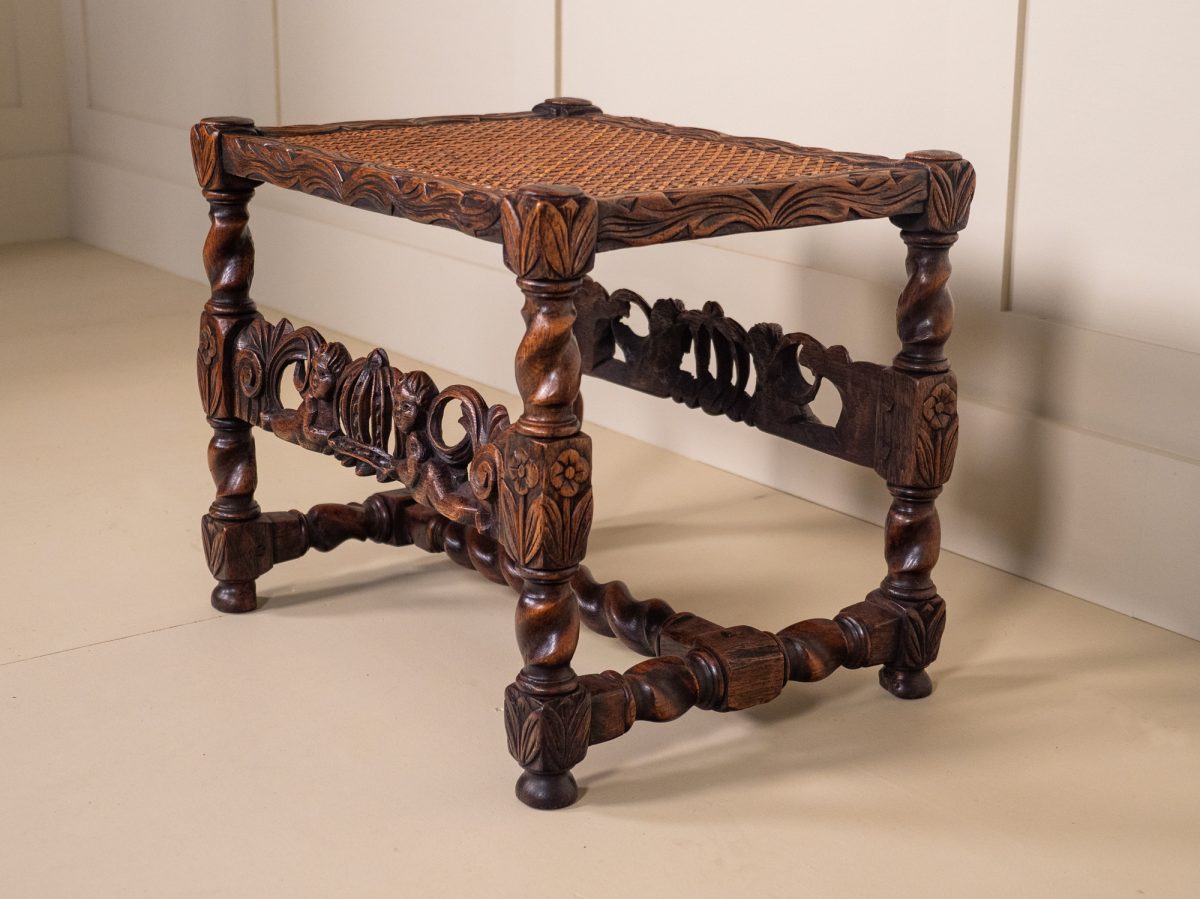 Cane Seat Footstool - Image 4