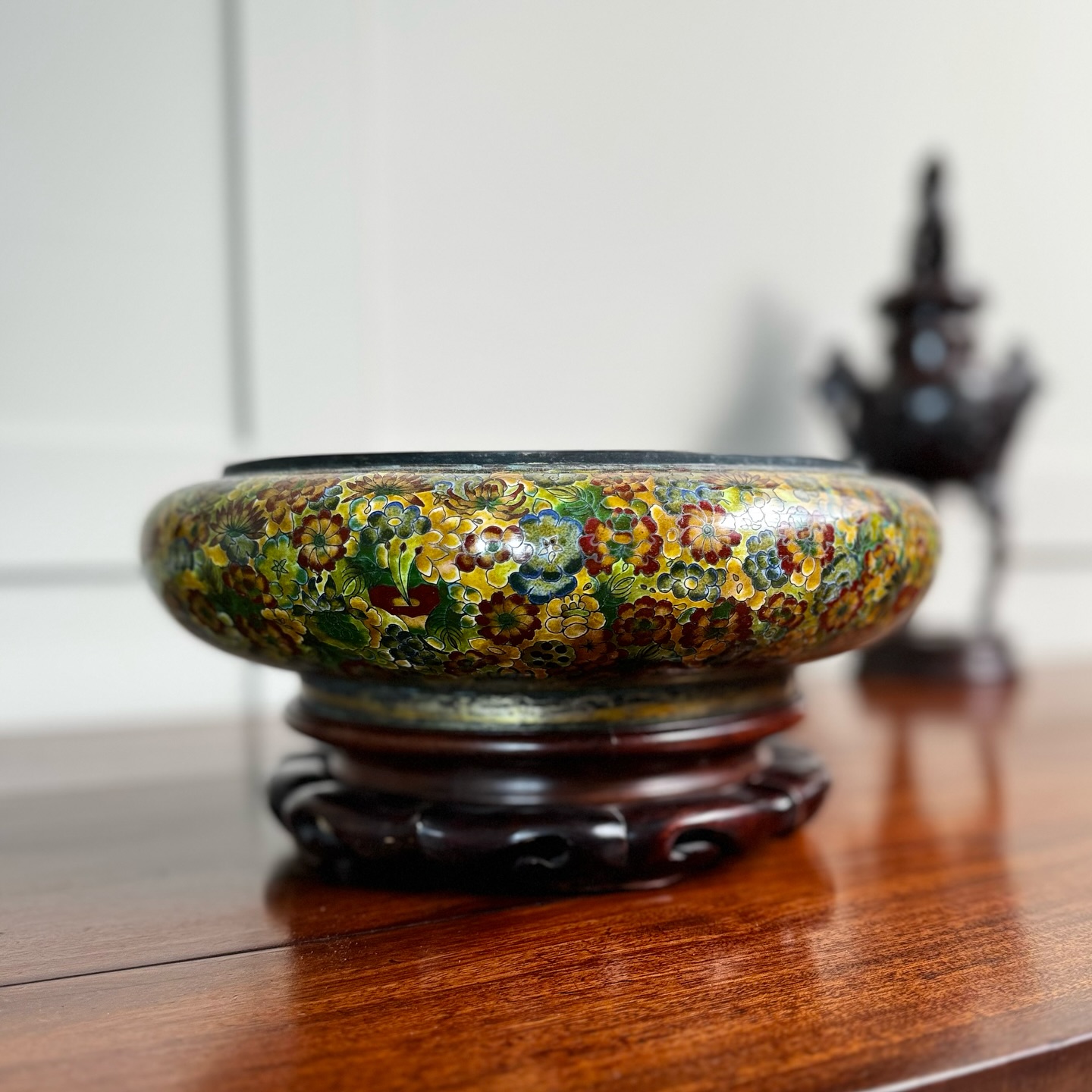 Chinese Cloisonné enamel circular bowl