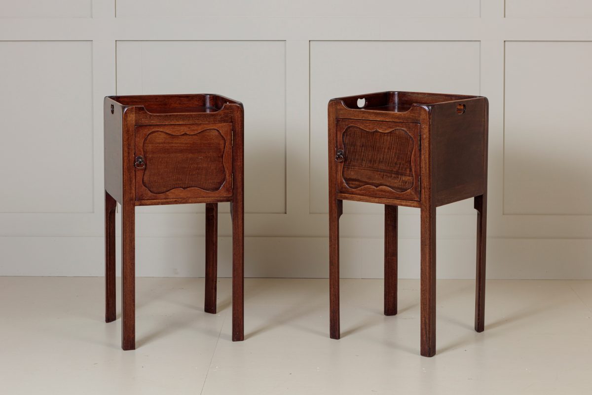 Pair George III Design bedside cabinets.