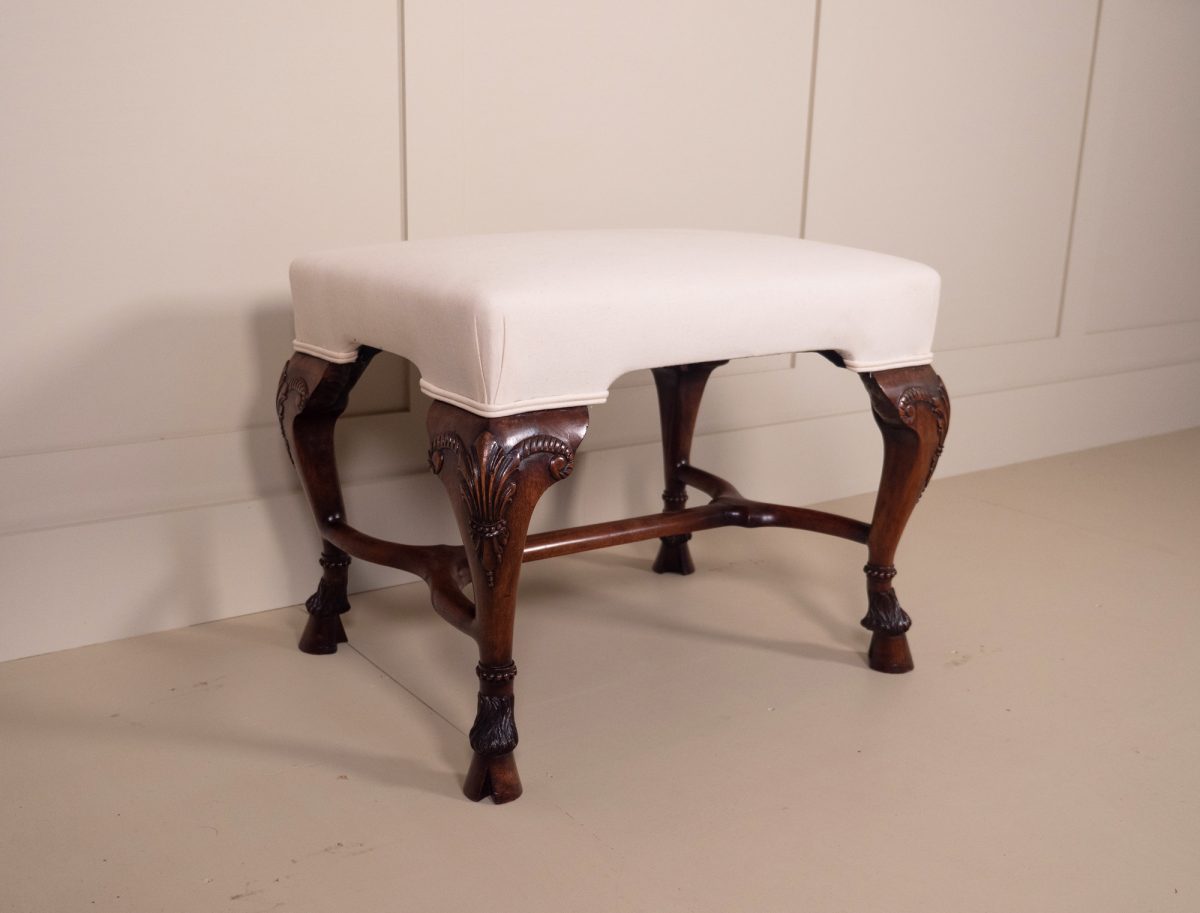 George I Design Walnut Footstool - Image 4