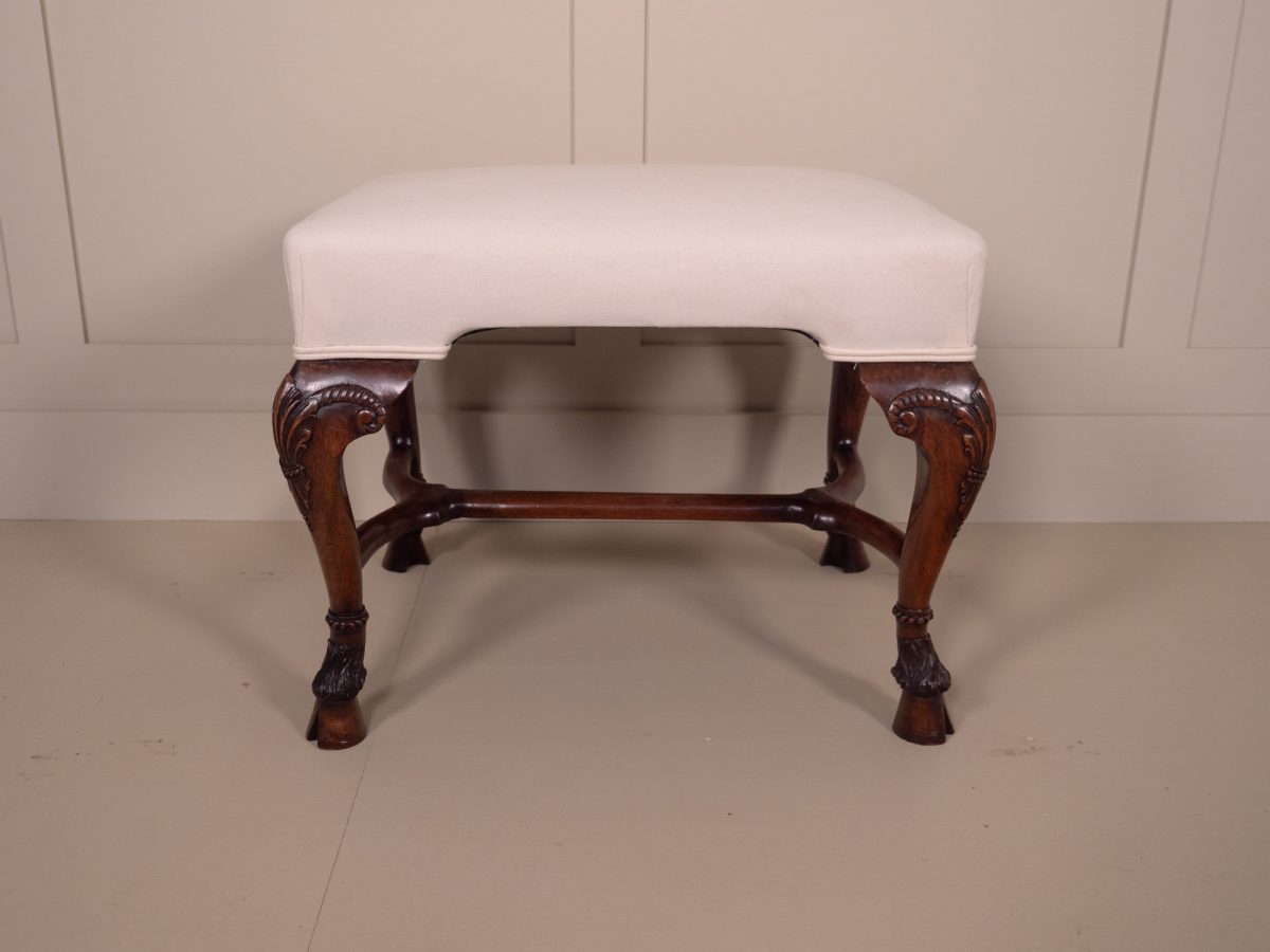 George I Design Walnut Footstool