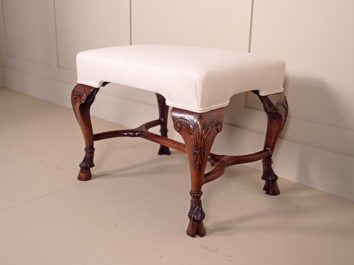 George I Design Walnut Footstool - Image 2