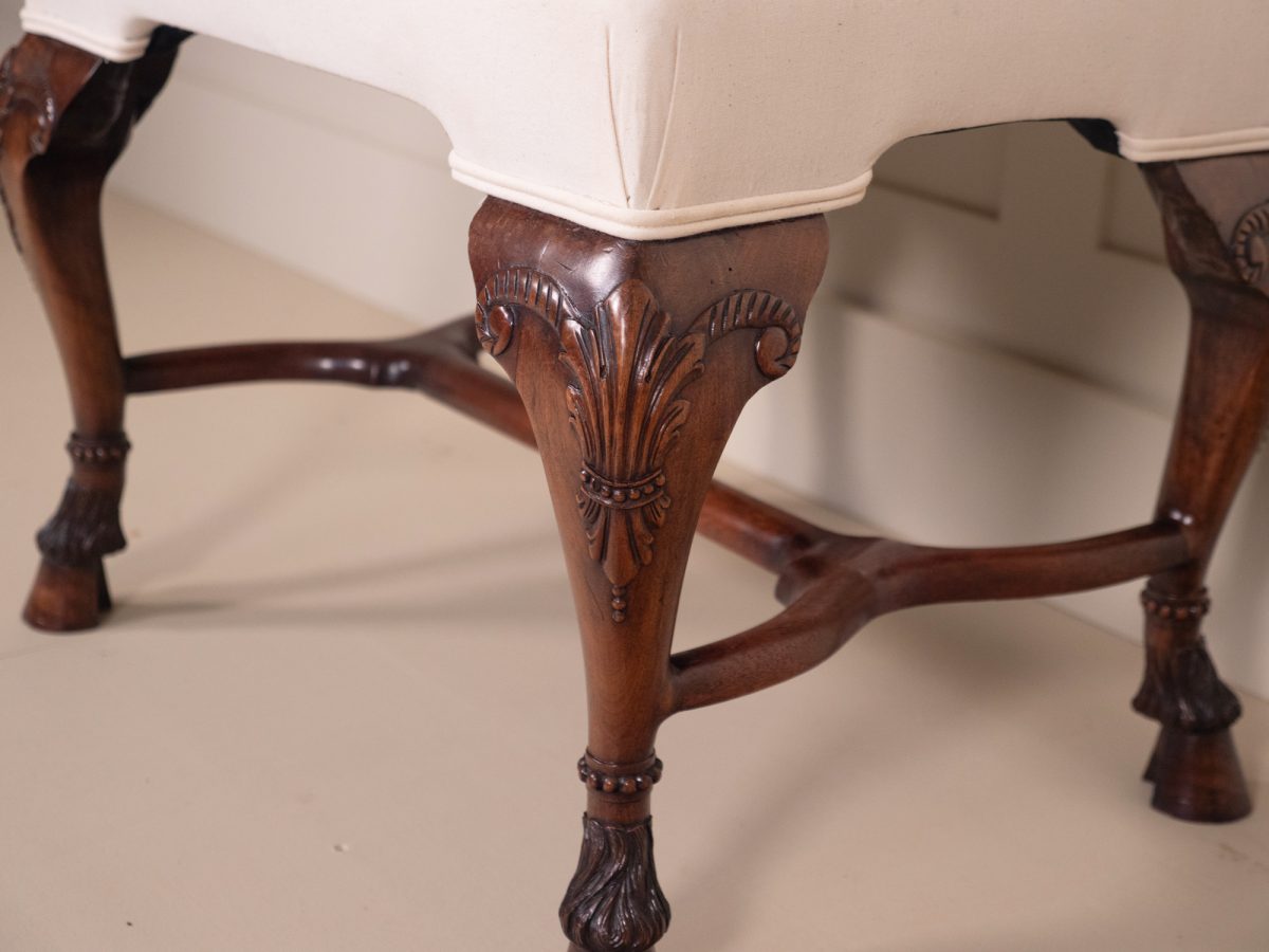George I Design Walnut Footstool - Image 7
