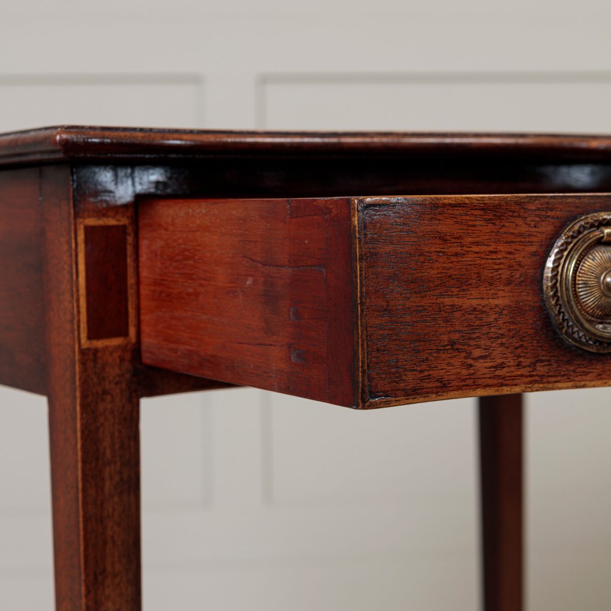 Mahogany Serpentine front side table - Image 6