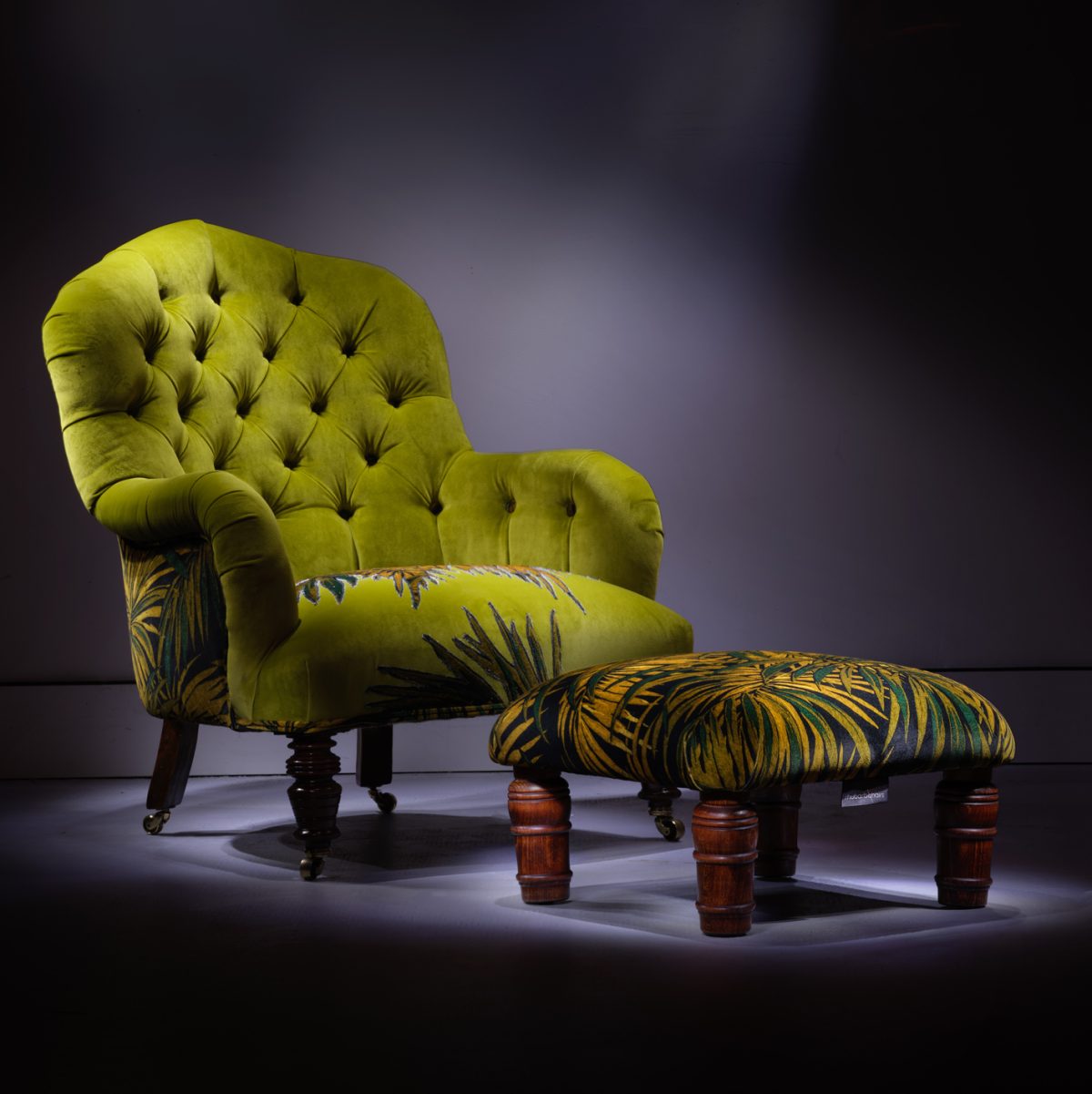 The Palm Tree Justice Chair & Footstool