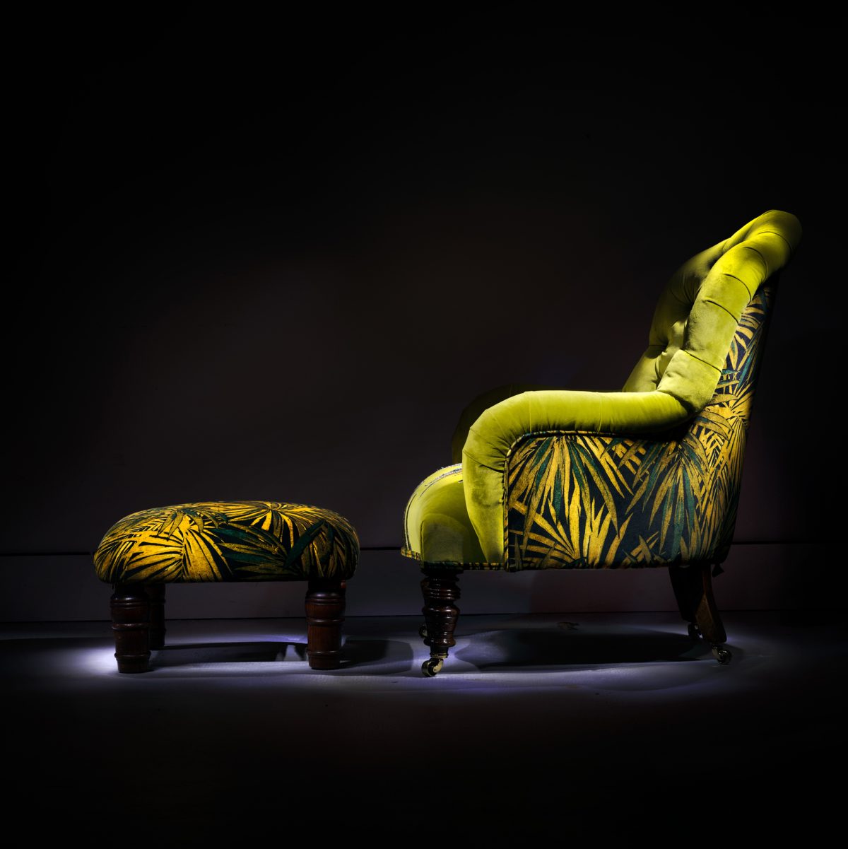 The Palm Tree Justice Chair & Footstool - Image 3