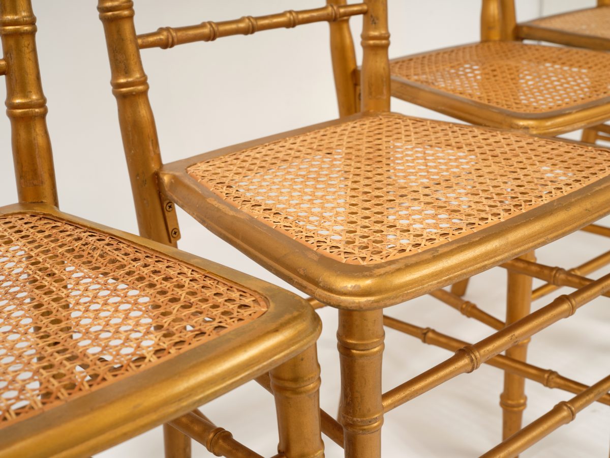 Gold Cane Chairs - Image 4