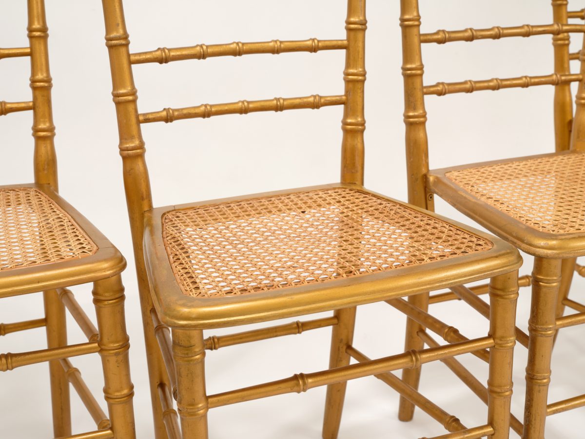 Gold Cane Chairs - Image 2