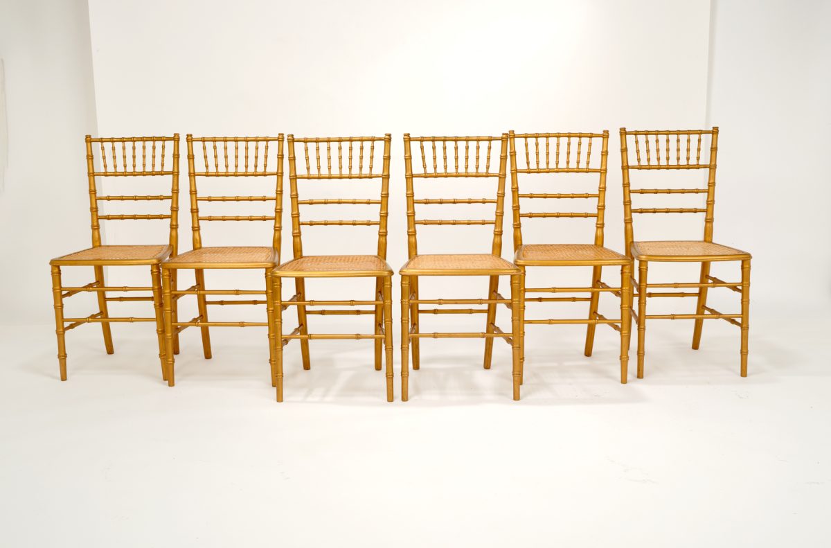 Gold Cane Chairs