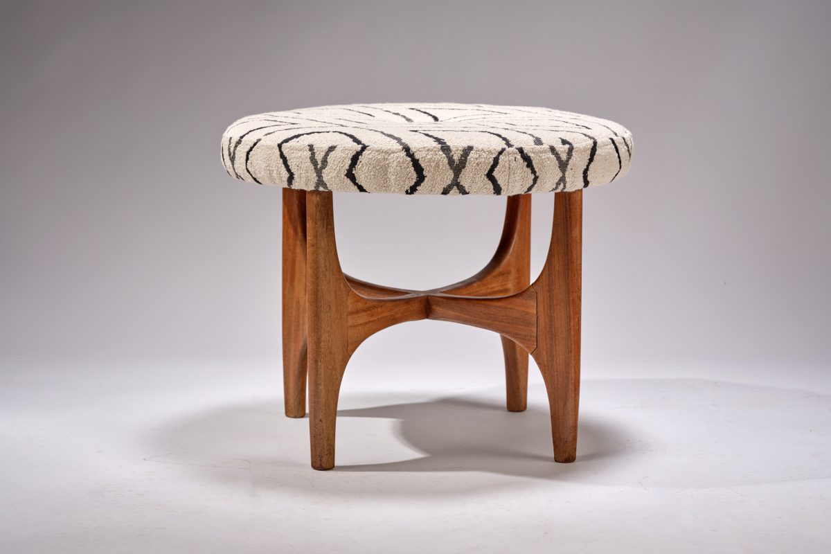 Geometric G Plan Chair and foot stool - Image 5