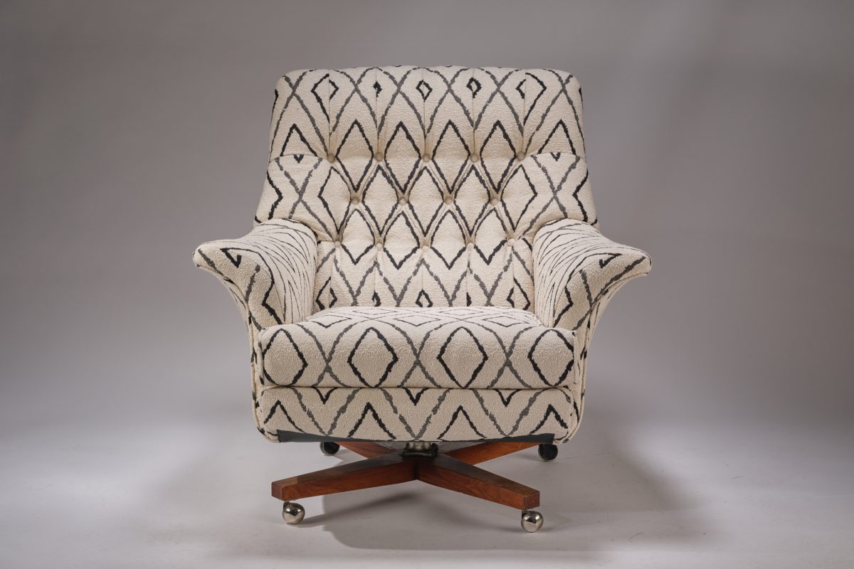 Geometric G Plan Chair and foot stool - Image 9