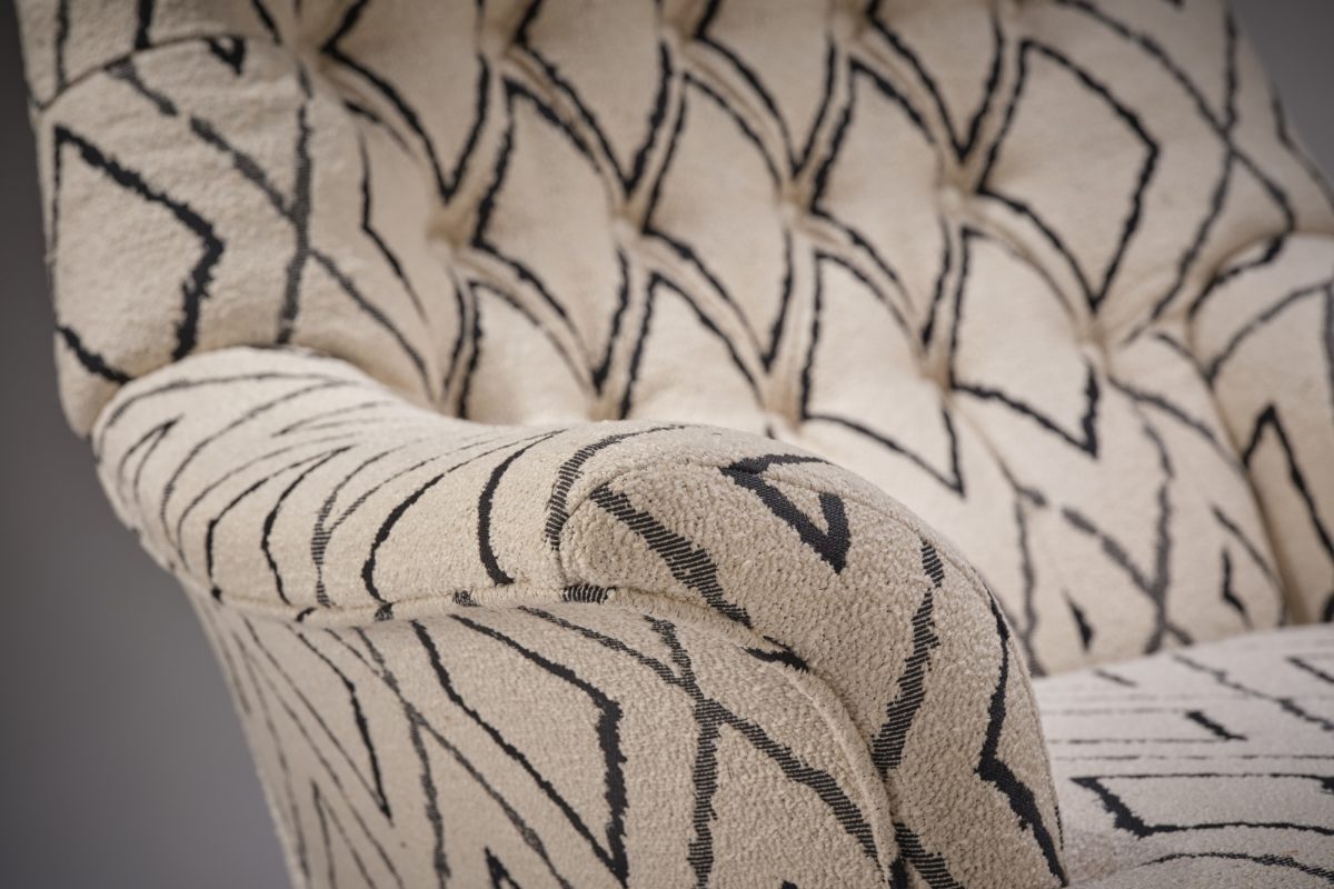 Geometric G Plan Chair and foot stool - Image 7