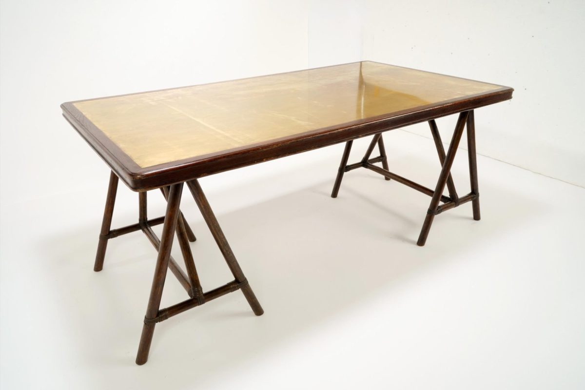 Brass Inlaid Table